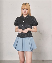 ＦＢロゴサテンブラウス【10%OFF対象商品】(黒-0)