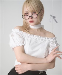 スクエアフリルミニトップス【10%OFF対象商品】(白-0)