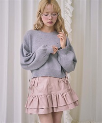 ビジューニットプルオーバー(グレー-F)