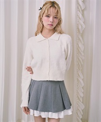 カラードニットカーディガン(白-F)