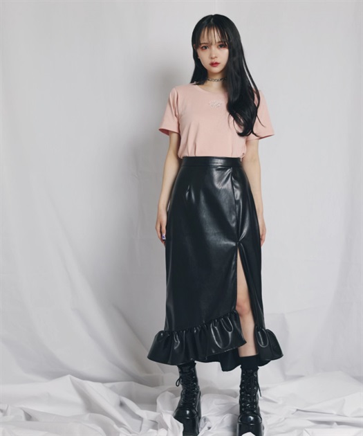 フェイクレザースリットスカート | outlet | axes femme online shop フェイクレザースリットスカート | outlet | axes femme online shop