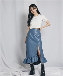 フェイクレザースリットスカート | outlet | axes femme online shop フェイクレザースリットスカート | outlet | axes femme online shop