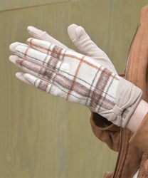 チェック柄配色デザイン手袋