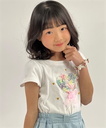 グラデーションハートＴシャツ【2点10%OFF対象商品】(白-120cm)