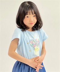 グラデーションハートＴシャツ【2点10%OFF対象商品】(サックス-120cm)