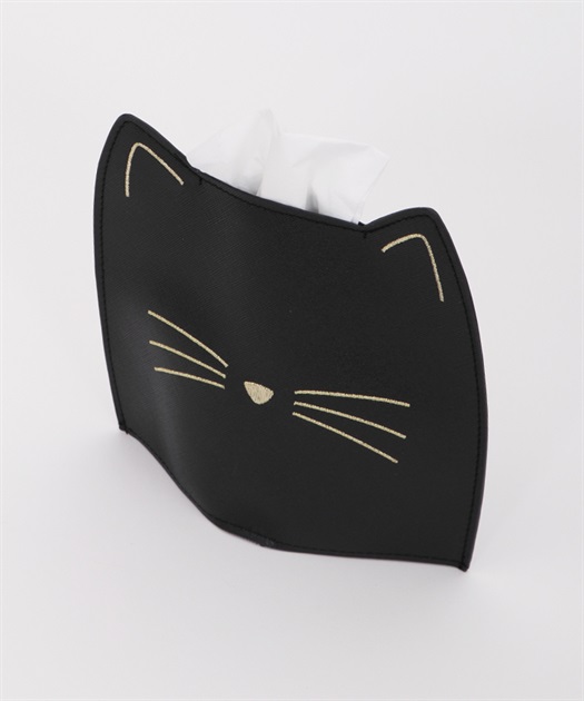 サニタリーケース 猫 きいろ ねこ 黒猫 和風 ナチュラル
