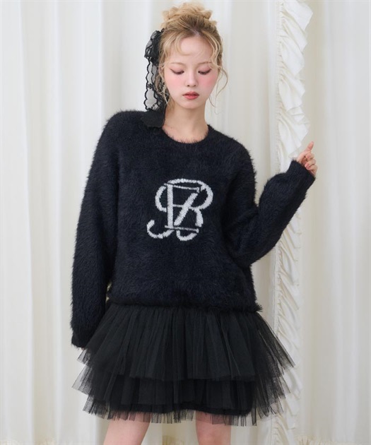 ロゴチュールニットワンピース | axes femme online shop