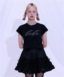 BEBEクロップドTEE(黒-F)