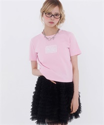 レースロゴミニＴＥＥ(ピンク-F)