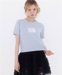 レースロゴミニＴＥＥ(ブルーグレー-F)