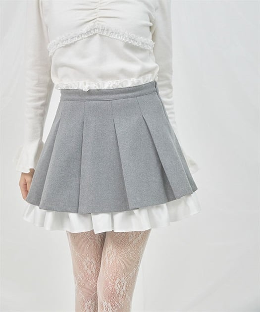 レイヤードプリーツスカート