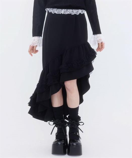 イレヘムレースマーメイドスカート(黒-0)