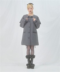 クラシカルベルトケープコート(グレー-F)