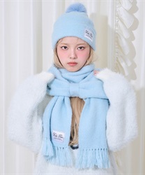 Ｂｅｂｅニットキャップ【期間限定価格】(ブルーグレー-F)