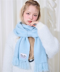 Ｂｅｂｅリボンマフラー(ブルーグレー-F)