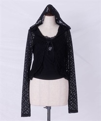 レースボレロカーデキャミ(黒-F)