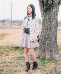 古鍵柄アロハシャツ(生成り-M)