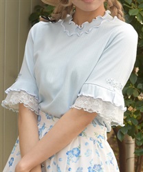 接触冷感チュールメロープルオーバー(サックス-F)