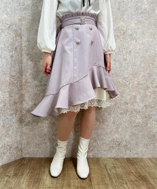 連ボタンイレヘムスカート | outlet | axes femme online shop 連ボタンイレヘムスカート | outlet | axes femme online shop