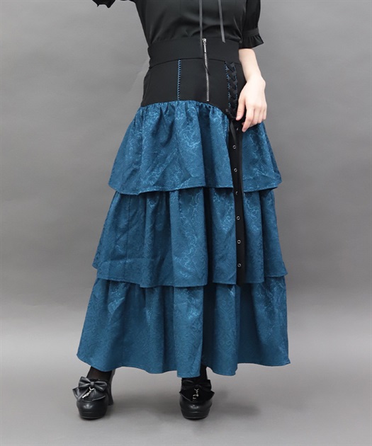 コルセットデザインフリルスカート【WEB先行販売】