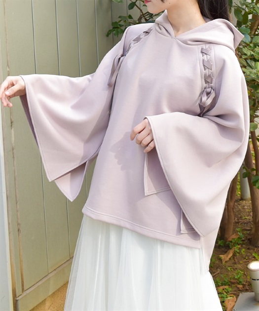花粉ガード編み上げポンチョ【期間限定価格】 | レディース服 花粉ガード編み上げポンチョ【期間限定価格】 | レディース服