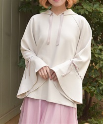 花粉ガードポンチョ風プルオーバー(生成り-F)