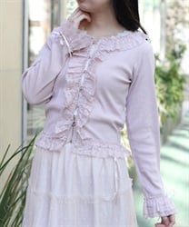 ローズボタンフリルトップス【期間限定価格】