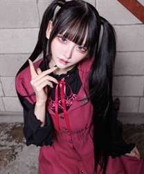 カットアウトデザインミニワンピース(ピンク-M)