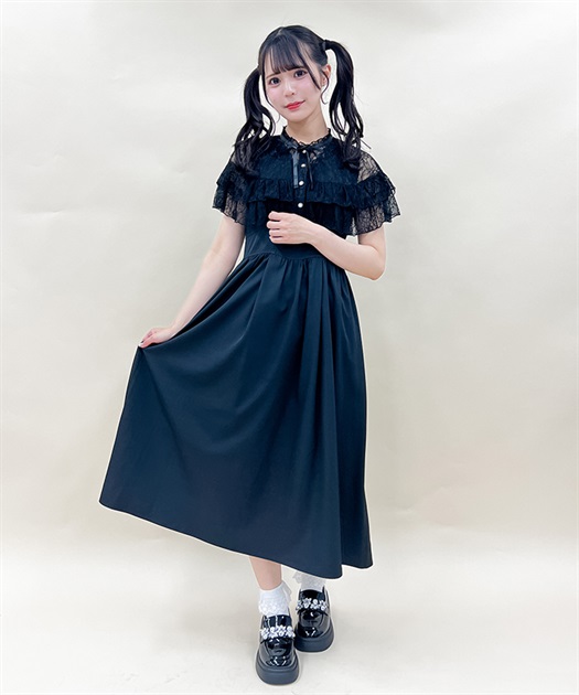 レースケープ付キャミワンピース【期間限定価格】 | outlet レースケープ付キャミワンピース【期間限定価格】 | outlet