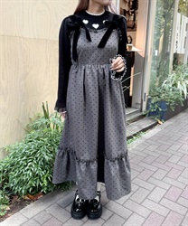 ハートフロッキージャンスカ(黒-F)