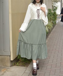 ジャカード切替キャミワンピース【予約】