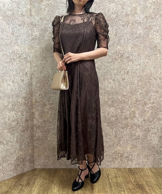 パイピングレースドレス | 衣料 | axes femme online shop パイピングレースドレス | 衣料 | axes femme online shop