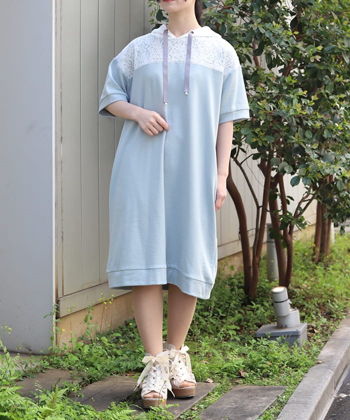 バイカラーパーカーチュニック | axes femme 公式オンラインショップ