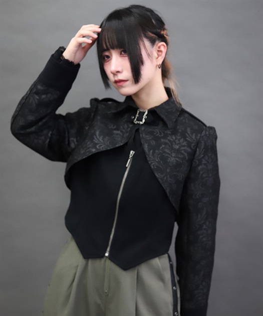 ジャカードバイカラージャケット | NIBBLE POISON | axes femme online