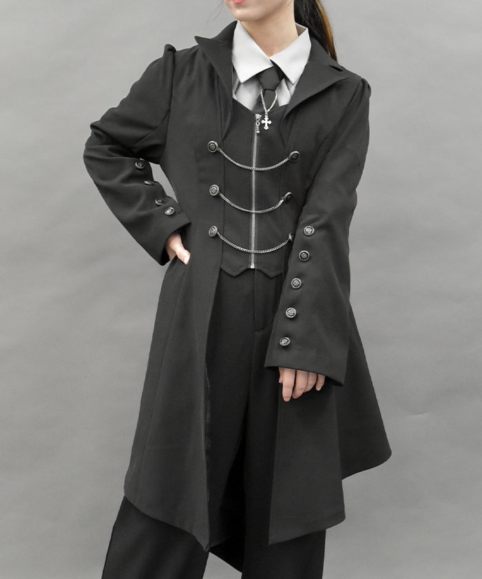 燕尾デザインロングジャケット | 衣料 | axes femme online shop 燕尾デザインロングジャケット | 衣料 | axes femme online shop