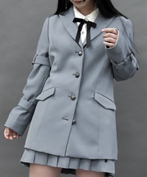 ボンテージデザインジャケット【2点10%OFF対象商品】(グレー-M)