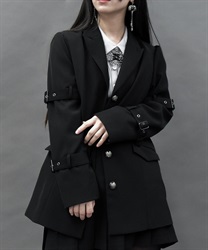 ボンテージデザインジャケット【2点10%OFF対象商品】(黒-M)