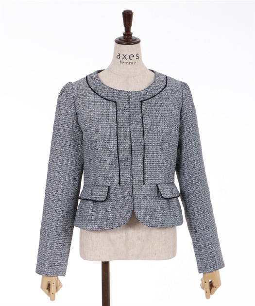 パイピングツイードジャケット | outlet | axes femme online shop