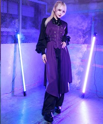 ベルトデザインロングベスト【Web先行販売】【NP】(パープル-M)