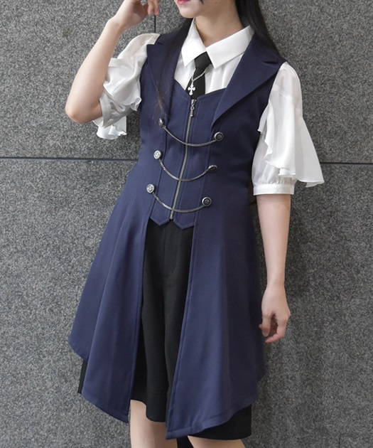 燕尾デザインロングベスト【二次予約】 | レディース服