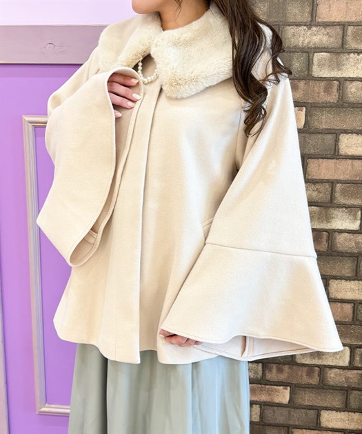 ウールライクフレア袖コート | レディース服・レディース ウールライクフレア袖コート | レディース服・レディース