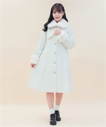 ファーティペ付ロングコート | outlet | axes femme online shop ファーティペ付ロングコート | outlet | axes femme online shop