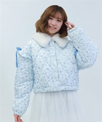 ハートキルティングコート【予約】(ブルー-M)