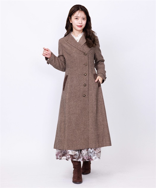 連釦テーラーカラーコート | outlet | axes femme online shop 連釦テーラーカラーコート | outlet | axes femme online shop