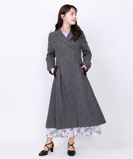 連釦テーラーカラーコート | outlet | axes femme online shop 連釦テーラーカラーコート | outlet | axes femme online shop