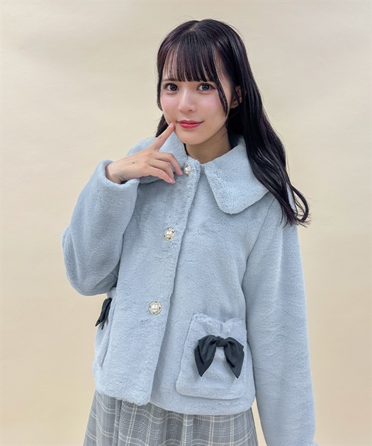 リボンポケットファーコート【期間限定価格】 | レディース服 リボンポケットファーコート【期間限定価格】 | レディース服