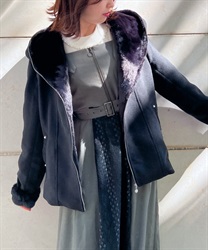 セーラーカラーショートコート[品番：IGAW0005487]｜axes femme