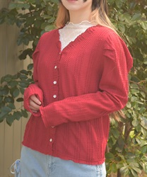 フラワーボタンカーデ【WEB先行販売】(赤-F)