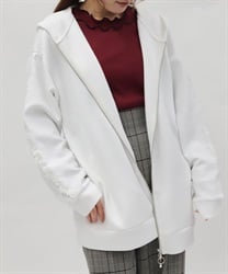 袖レースロングパーカー【WEB先行販売】