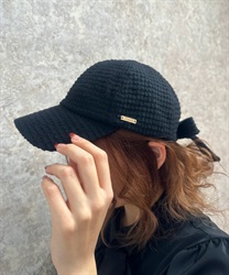 バックリボンキャップ(黒-F)